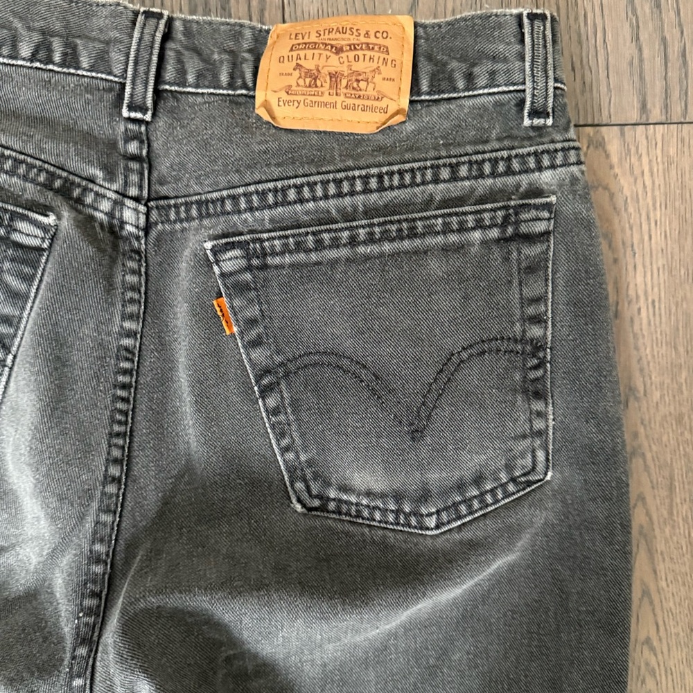 Levi's Gray Relaxed Women's Jeans Orange tab